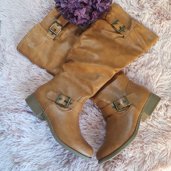 NWOT Riverberry Tan Mid-calf Riding Boots 6 - Picture 2 of 12